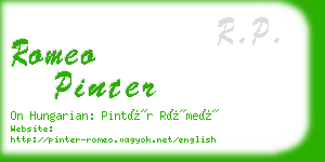 romeo pinter business card